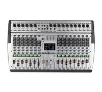 Console de mixage audio numérique avec Bluetooth et USB, console de mixage sonore professionnelle avec alimentation fantôme 48 V, égaliseur 7 bandes, contrôleur DJ à faible bruit pour studio et
