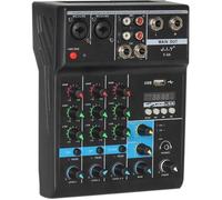 Console de Mixage Audio Portable Professionnelle 4 Canaux Bluetooth Mixeur Dj Console avec Effet de Réverbération pour Karaoké Usb