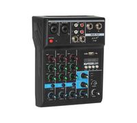 Console de Mixage Audio Portable Professionnelle 4 Canaux Mixeur Dj Console avec Effet de Réverbération pour Karaoké Usb Live Stage Ktv