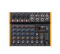 Console De Mixage Audio R4/R6 For DJ, Effet 99DSP, Multifonction, Entrée USB, Adaptée Aux Groupes, Conférences Et Réunions(R6 6 Channel Mixer)
