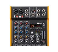 Console De Mixage Audio R4/R6 For DJ, Effet 99DSP, Multifonction, Entrée USB, Adaptée Aux Groupes, Conférences Et Réunions(R4 4 Channel Mixer)