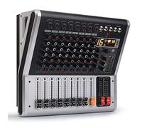 Console de mixage de Puissance 8 canaux, Kit de mixage Audio, 16 Types d'effets numériques intégrés, 2x150W 16 Effets DSP, mélangeur Audio USB Professionnel Compatible Bluetooth DJ