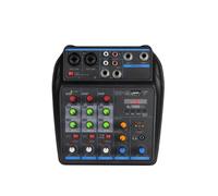 Console de mixage DJ à 4 canaux, avec moniteur d'alimentation fantôme Bluetooth 48V, système de karaoké, mélangeur Audio USB