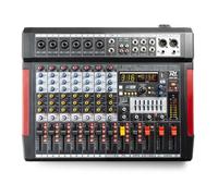 Power Dynamics PDM-T804 Console de mixage 8 canaux - avec Streaming Bluetooth, Egaliseur graphique 7 bandes Noir