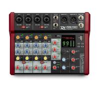 Power Dynamics PDM-Y601 Console de Mixage 6 Canaux avec Bluetooth - Entrées Micro, Alimentation fantôme 48V, Lecteur MP3 USB, Vu-Mètre, Idéal pour les DJs, Studios d'Enregistrement, Podcasts