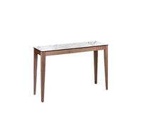 Console de noyer et porcelaine 3082C, 120 x 39 x 75 cm. -