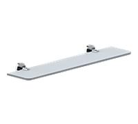 Console de rangement Bravat Varuna 763710, verre, chrome, fixation par adhésif/vis