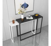 Console de rangement pour entrée, table d'appoint étroite, table console d'entrée étroite, plateau extensible, table de bar moderne en métal, bureau rectangulaire de style industriel pour sa