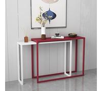 Console de rangement pour entrée, table d'appoint étroite, table console d'entrée étroite, plateau extensible, table de bar moderne en métal, bureau rectangulaire de style industriel pour sa