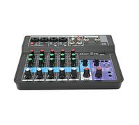 Console de Son USB, Mini Table de Mixage, Enregistrement Vocal, Carte Son BT, Table de Mixage 6 Canaux pour la Production de Musique à Domicile, Diffusion en Direct, Chant 100-240