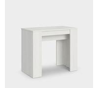Console de table à manger extensible 90x48-204cm bois blanc Basic Small