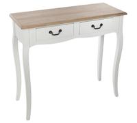 Console déco 2 tiroirs ""Chrysta"" Atmosphera - Blanc