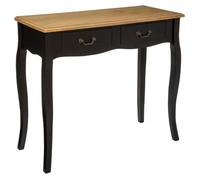 Console déco 2 tiroirs ""Chrysta"" Atmosphera - Noir - Noir -