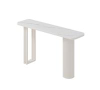 Console décorative, table de bar murale d'entrée, table de canapé de salon, table de couloir décorative, table console rectangulaire en pierre avec pieds en métal géométriques(B,39.4in/100cm)