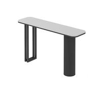 Console décorative, table de bar murale d'entrée, table de canapé de salon, table de couloir décorative, table console rectangulaire en pierre avec pieds en métal géométriques(H,39.4in/100cm)