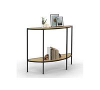 IDMarket - Console Demi-Lune Detroit 1 étagère Design Industriel