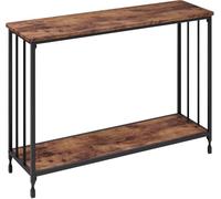 Console D'ENTREE -2 étagères ouvertes, console d'entrée, meuble console de rangement,bout de canape étroite， etagere en BOIS pour couloir, salon, chambre à coucher, rétro (105 x 30 x 81 cm