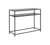 - Console d'entrée 2 niveaux en métal - L.100 cm x H. 79 cm - Noir - Joy