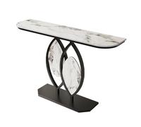 Console d'entrée avec cadre en métal, table d'entrée étroite avec étagères de rangement, petite table de canapé derrière le canapé, pour couloir, entrée, foyer, salon