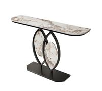 Console d'entrée avec cadre en métal, table d'entrée étroite avec étagères de rangement, petite table de canapé derrière le canapé, pour couloir, entrée, foyer, salon