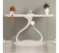 Console d'entrée avec dessus en imitation marbre, design contemporain derrière le canapé, améliore l'espace de vie avec une construction robuste