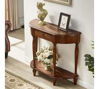 Console d'Entrée Étroite avec Étagère - Meuble Hall Rustique Brun,Table de Console pour Petit Espace,Multifonction pour Entrée,Salon et Chambre Deep Pink L35.4xW11.8xH31.5''