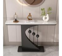 Console d'entrée Moderne, Design Original avec Perles, Table d'appoint étroite et décorative, idéale pour Le Salon, Le Bureau, Le Couloir ou l'entrée.(Black-1,100cm/39.3in)