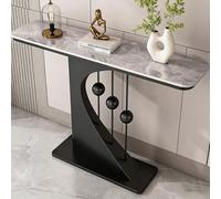 Console d'entrée Moderne, Design Original avec Perles, Table d'appoint étroite et décorative, idéale pour Le Salon, Le Bureau, Le Couloir ou l'entrée.(Black-3,150cm/59in)