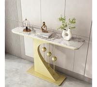 Console d'entrée Moderne, Design Original avec Perles, Table d'appoint étroite et décorative, idéale pour Le Salon, Le Bureau, Le Couloir ou l'entrée.(Gold-2,100cm/39.3in)
