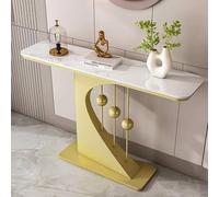 Console d'entrée Moderne, Design Original avec Perles, Table d'appoint étroite et décorative, idéale pour Le Salon, Le Bureau, Le Couloir ou l'entrée.(Gold-1,100cm/39.3in)