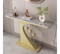 Console d'entrée Moderne, Design Original avec Perles, Table d'appoint étroite et décorative, idéale pour Le Salon, Le Bureau, Le Couloir ou l'entrée.(Gold-3,100cm/39.3in)
