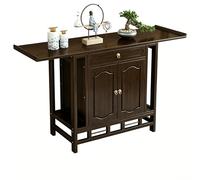 Console d'Entrée Style Chinois avec Tiroir et Armoire Bords arrondis extrémités relevées Plan de Travail élargi autels Bouddhiste pour Entrée Couloir Salon(31.88 * 9.48 * 47.24in)