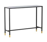 Venture Home - Console en acier et verre Dipp Noir G