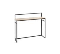 HAKU Console chêne Clair, Noir, MDF, Métal - Dim.: L 100 x H 89 x P 30 cm, Style: Moderne