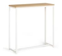 Console Detroit Design Industriel Bois Et Métal Blanc Blanc