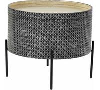Console DKD Home Decor Noir Argenté Métal Bois MDF 45 x 45 x 39 cm