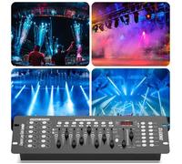 Console DMX et MIDI noire- UKING - contrôleur d'éclairage 192 canaux pour concerts, KTV, DJ, clubs