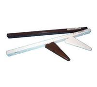 Console double fêlure 120 mm blanc acier époxy blanc DIFAQ 9001FW