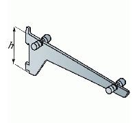 Console droite - aluminium - pas de 50 mm - 150 mm - Square Classic 200 SOFADI