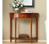 Console du milieu du siècle avec tiroir simple, design demi-lune pour canapé, porche, couloir, cloison, gain de place contre mur couloir