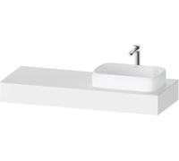 Console Duravit Collection One, 1400x550x170mm, avec découpe à droite, QA4804018180000, Couleur: Blanc Mat