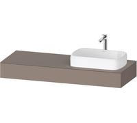 Duravit Qatego Console, 1400x550x170mm, avec découpe à droite, QA4804043430000, Couleur: Basalte mat