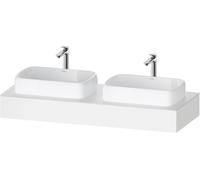 Console Duravit Collection One, 1400x550x170mm, découpe à gauche et à droite, QA4805018180000, Couleur: Blanc Mat