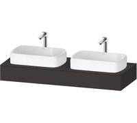 Console Duravit Collection One, 1400x550x170mm, découpe à gauche et à droite, QA4805080800000, Couleur: supermatt en graphite
