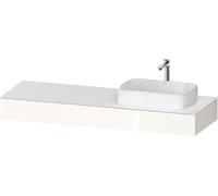 Console Duravit Collection One, 1600x550x170mm, avec découpe à droite, QA4807022220000, Couleur: Blanc brillant