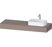 Console Duravit Collection One, 1600x550x170mm, avec découpe à droite, QA4807043430000, Couleur: Basalte mat