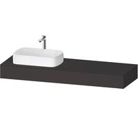 Duravit Duravit Console Qatego 160x55x17 cm, gris, 1 découpe, évier gauche Quantité:1