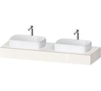 Console Duravit Collection One, 1600x550x170mm, découpe à gauche et à droite, QA4808022220000, Couleur: Blanc brillant