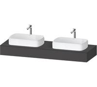 Console Duravit Collection One, 1600x550x170mm, découpe à gauche et à droite, QA4808049490000, Couleur: Graphite mat