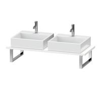 Console Duravit DuraStyle pour lavabos à poser ou à encastrer, épaisseur du panneau 30 mm, dimensions 2000x550 mm, avec 2 découpes., DS107C01818-2000, Couleur: Décor blanc mat